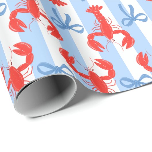 Preppy Kustkreeft en Bogen Cadeaupapier (Rol Hoek)