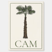 Preppy Kustpalmboom Monogram Magneet (Voorkant)