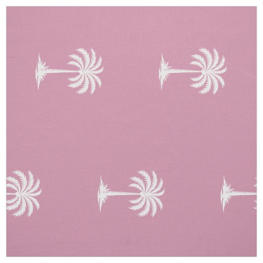 Preppy Kustpalmboom op Stof Roze (Swatch)