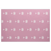 Preppy Kustpalmboom op Stof Roze (Fat Quarter)