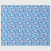 Preppy Kuststrand Shell Krab Cadeaupapier (Vlak)