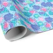 Preppy Kuststrand Shell Krab Cadeaupapier (Rol Hoek)