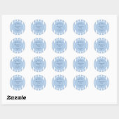 Preppy Kuststreep Bachelorette Feest Ronde Sticker (Vel)