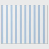Preppy Kuststrepen Blauw & Wit Cadeaupapier (Vlak)