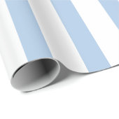 Preppy Kuststrepen Blauw & Wit Cadeaupapier (Rol Hoek)