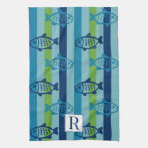 Preppy Kustvis Groen Blauw Streep