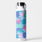 Preppy kwal schelp roze krab waterfles (Voorkant)