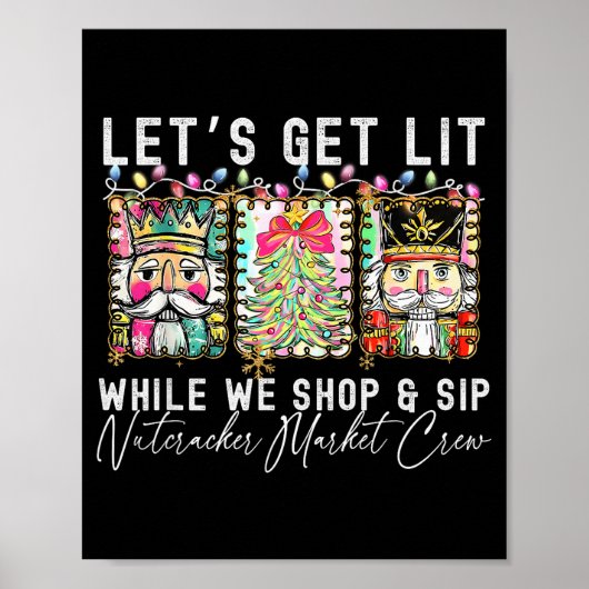 Preppy Laat Ons Licht Worden Terwijl We Winkelen E Poster (Voorkant)