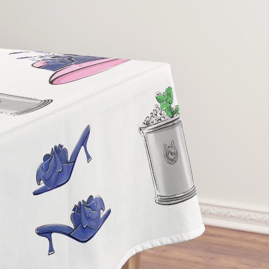 Preppy Ladies Derby Party Blue Heels Hats & Juleps Tafelkleed (Voorbeeld)