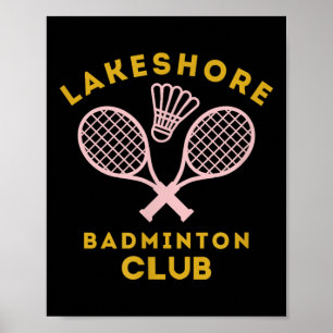Preppy Lakeshore Badminton Club Schattig Grafisch Poster