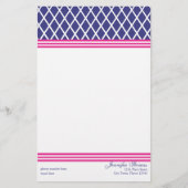 Preppy Lattice Briefpapier (Voorkant)