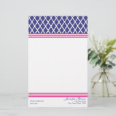 Preppy Lattice Briefpapier (Staand voorkant)