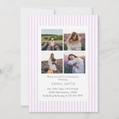 Preppy Lavender Graduation Photo Collage Kaart (Achterkant)
