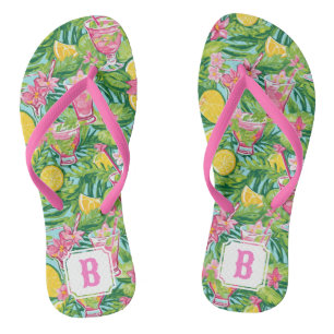 Preppy Lemon Cocktail   Monogram Teenslippers
