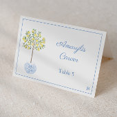 Preppy Lemon Tree Wedding Shower Kaart