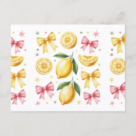 Preppy Lemons and Ribbons Summer Vibes Briefkaart