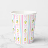 Preppy Lemons Stripes verjaardag Papieren Bekers (Links)