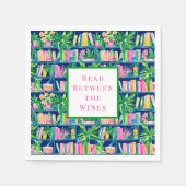 Preppy lezen tussen de wijnboekenclub servet (Voorkant)