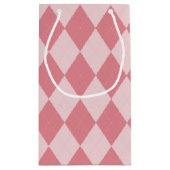 Preppy Licht Roze Argyle Meisje Monogram Party Naa Klein Cadeauzakje (Achterkant)