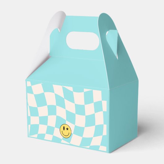 Preppy Lichtblauw Y2K Retro Verjaardag Favoriet Bo Bedankdoosjes (Achterkant)