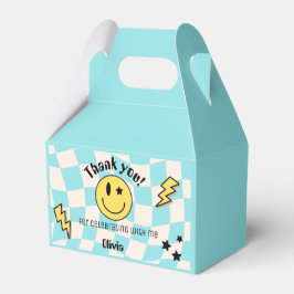 Preppy Lichtblauwe Y2K Retro Verjaardag Favoriete  Bedankdoosjes