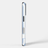 Preppy Light Blue Striped with Name  Case-Mate iPhone Case (Achterkant / Rechts)