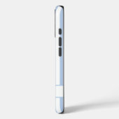 Preppy Light Blue Striped with Name  Case-Mate iPhone Case (Achterkant / Links)