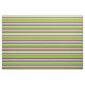 Preppy Lime Green, Roze en Navy Stripe Stof (Fat Quarter)