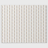 Preppy Little Blue Bow Baby shower Boy Rabbit Cadeaupapier (Vlak)