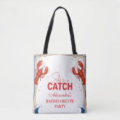 Preppy Lobster Seaside Bachelorette Party Tote Bag (Voorkant)