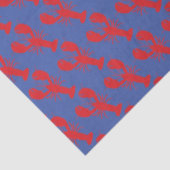 Preppy Lobsters Red Blue Maine Coast Pattern Fun Tissuepapier (Detail)