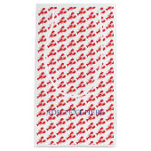 Preppy Lobsters Red White Blue Custom Text Fun Klein Cadeauzakje (Voorkant)