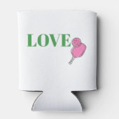 Preppy Love Pink Pickleball Blikjeskoeler (Achterkant)