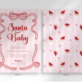 Preppy Loveshack Santa Baby Baby shower Kaart