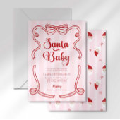 Preppy Loveshack Santa Baby Baby shower Kaart