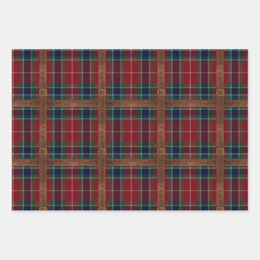 Preppy Lux Christmas Plaid II Inpakpapier Vel (Voorkant)