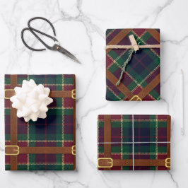 Preppy Lux Christmas Plaid Inpakpapier Vel