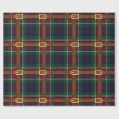 Preppy Lux Kerst Plaid Cadeaupapier (Vlak)