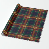 Preppy Lux Kerst Plaid Cadeaupapier (Uitgerold)