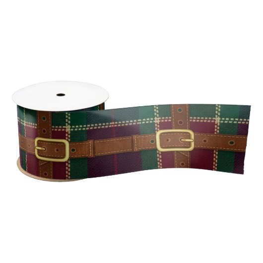 Preppy Lux Kerst Plaid Satijnen Lint (Spoel)