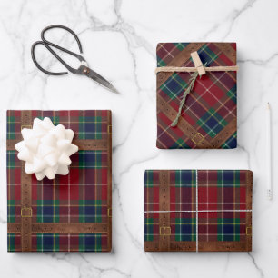 Preppy Lux Kerstmis Plaid II Inpakpapier Vel