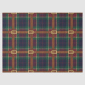 Preppy Lux Kerstmis Plaid Tissuepapier (Voorkant)