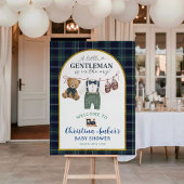 Preppy luxe heren babyshower welkomstbord poster