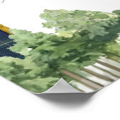 Preppy Luxury Golf Baby Shower Welcome Sign Poster (Hoek)