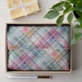 Preppy Madras diagonale geruite tissuepapier (Geschenk)