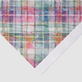Preppy Madras diagonale geruite tissuepapier (Detail)