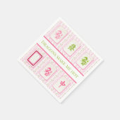 Preppy Mahjong Dragons Make Me Hot Funny Servet (Hoek)