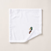 Preppy Mallard Duck gepersonaliseerd Bad Handdoek (Wasdoekje)