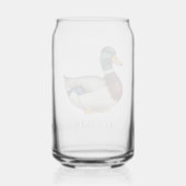 Preppy Mallard Duck gepersonaliseerd Blikvorm Glas (Achterkant)