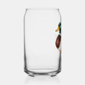 Preppy Mallard Duck gepersonaliseerd Blikvorm Glas (Rechts)
